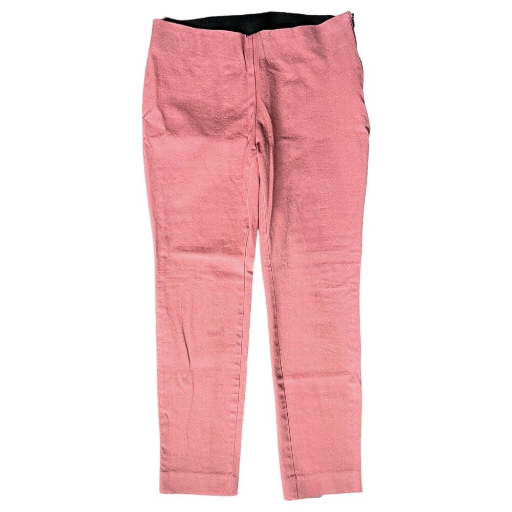 Womens Size 4 Skinny Ankle High Rise Pants Pink A New Day Side Zip Stretch